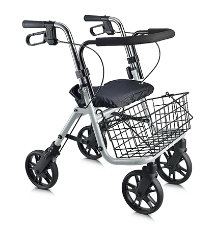 Evolution Series 4 Wheeled Rolling Walker Rollator with Large Front Basket Blowout - Senior.com Rollators